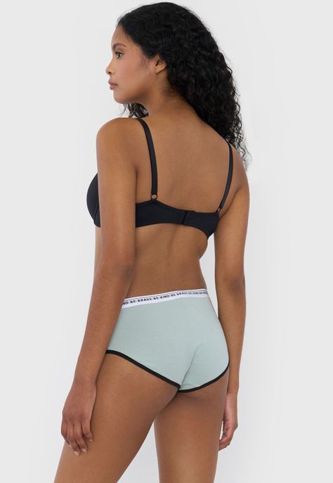 Boyshort Mujer Cotton Verde Corona-2