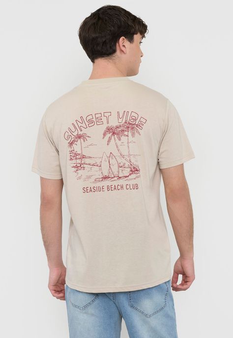 Polera Hombre Fun Summer Ecru Corona-1