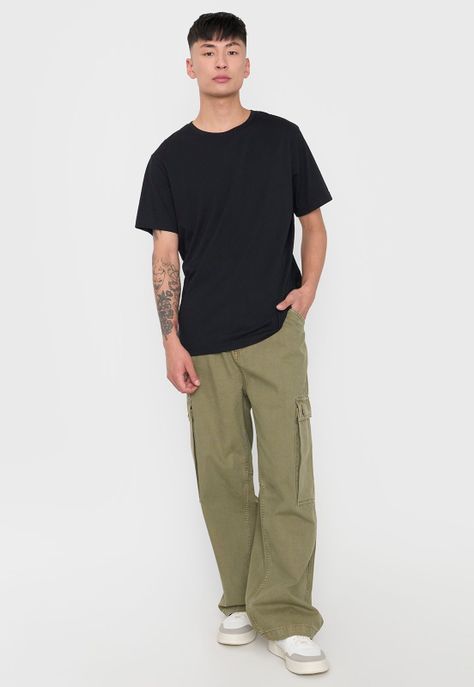 Pantalón Hombre Parachute Verde Corona-0