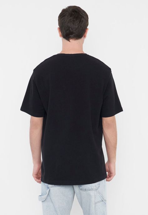 Polera Hombre Tejida Bolsillo Negro Corona-1
