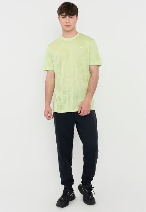 Polera Hombre Deportiva Texturizada Amarillo Corona-3