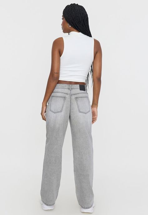 Jeans Mujer Brillos Gris Corona-2