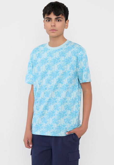 Polera Niño Teen MC Full Aqua Corona-0