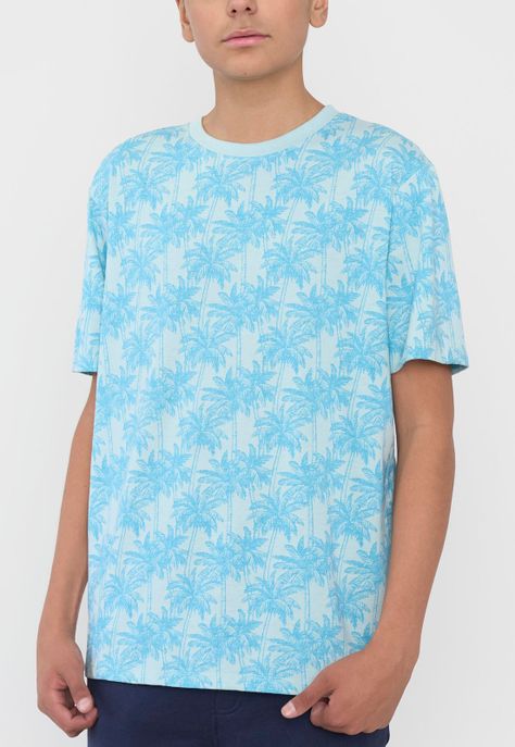 Polera Niño Teen MC Full Aqua Corona-2