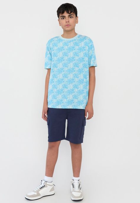 Polera Niño Teen MC Full Aqua Corona-3
