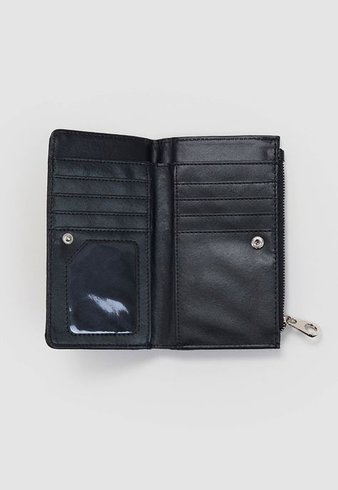 Billetera Mujer Mediana Negro Corona-2