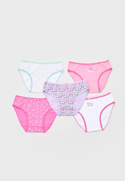 Calzones Niña Kids 5 Pack Blanco Corona-3