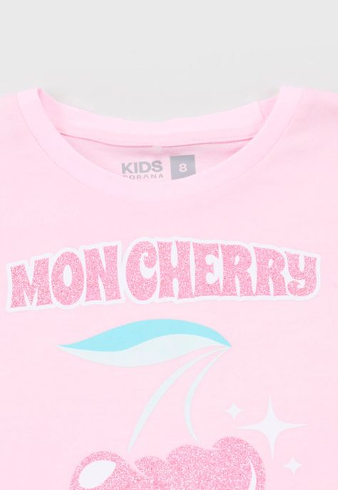 Polera Niña Kids M/C Focal Rosado Corona-2