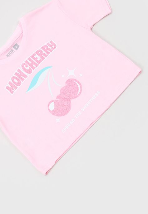 Polera Niña Kids M/C Focal Rosado Corona-3