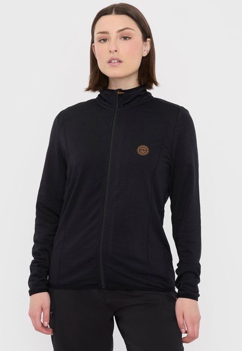 Polerón Outdoor Mujer Texturizado Negro Corona-2