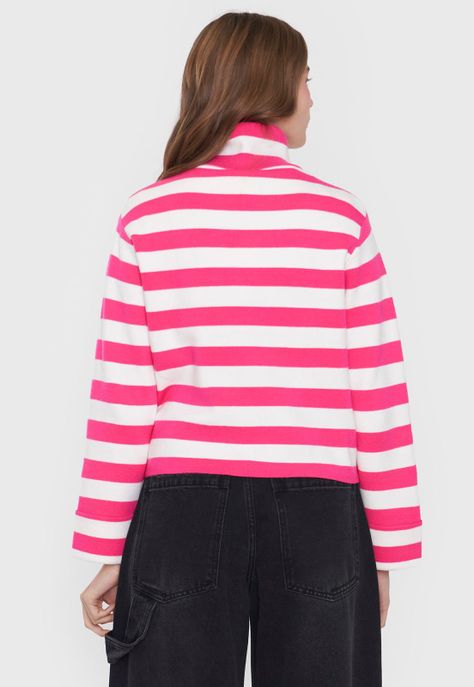 Sweater Mujer Cuello Tortuga Fucsia Corona-1