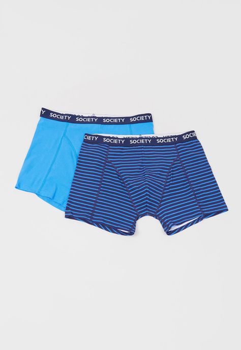 Bóxer Hombre Bipack Líneas Mix Celeste/Azul Corona-0