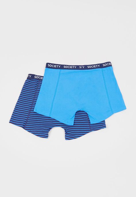 Bóxer Hombre Bipack Líneas Mix Celeste/Azul Corona-1