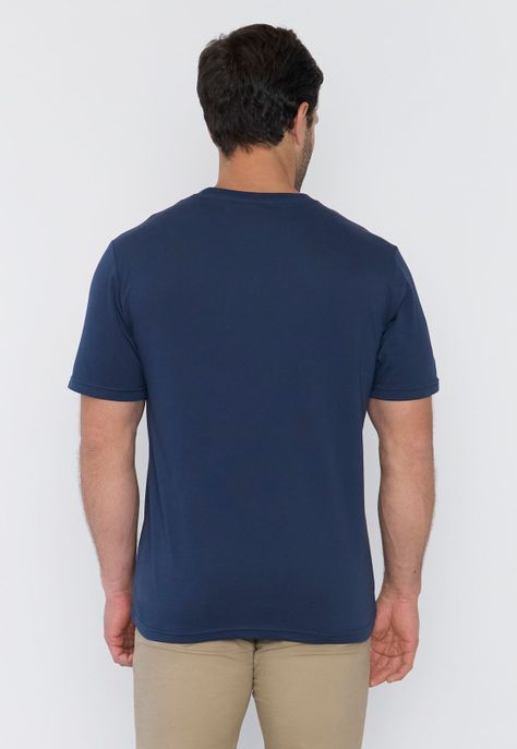 Polera Hombre Focal Print Sts Azul Corona-1