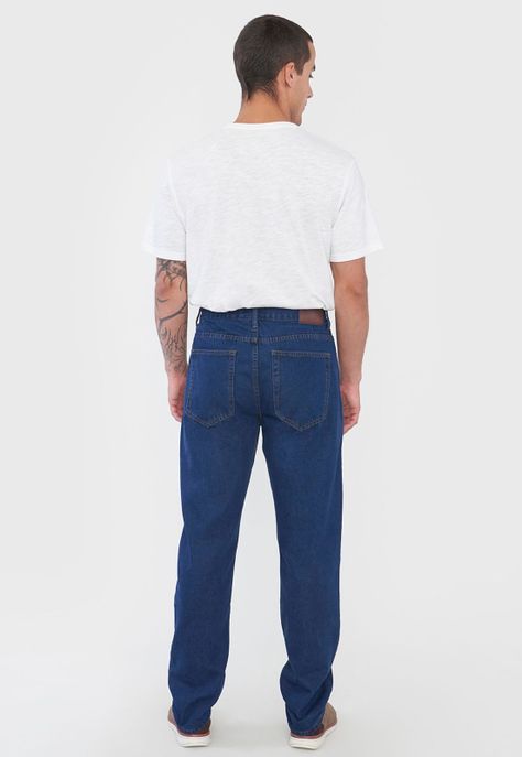 Jeans Hombre Regular Color Azul Oscuro Corona-2
