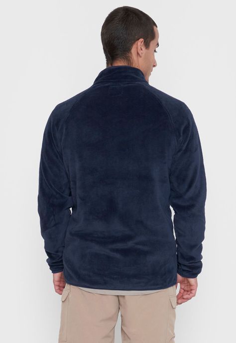Polerón Outdoor Hombre Microfibra Color Navy Corona-1