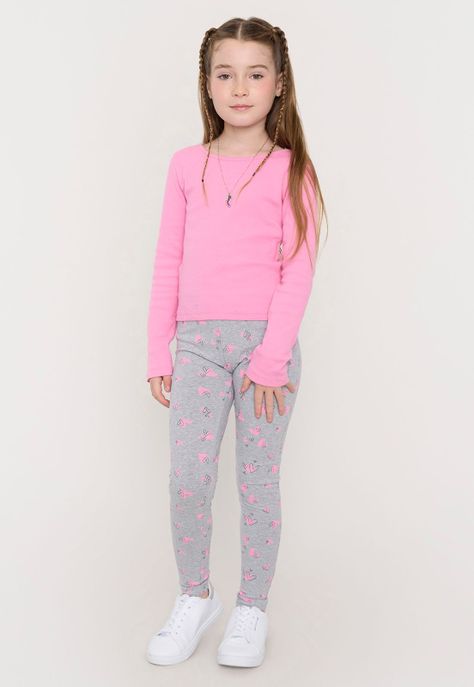 Calza Niña Kids Fullprint Gris Corona-0