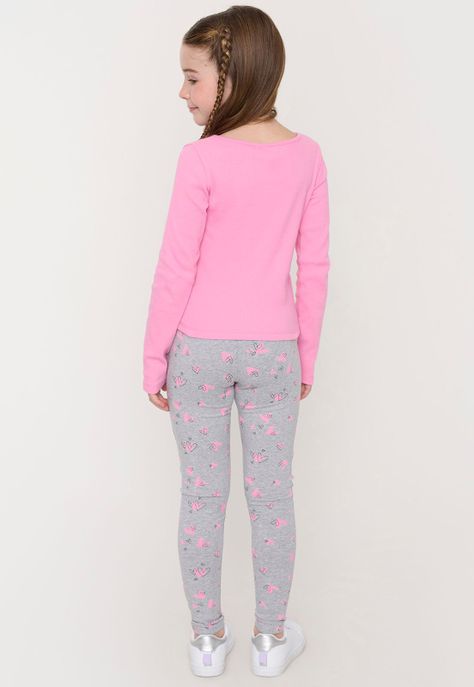 Calza Niña Kids Fullprint Gris Corona-2