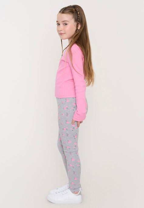 Calza Niña Kids Fullprint Gris Corona-3