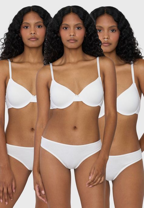 Calzón Mujer Tripack Cotton Mix Ecru Corona-0