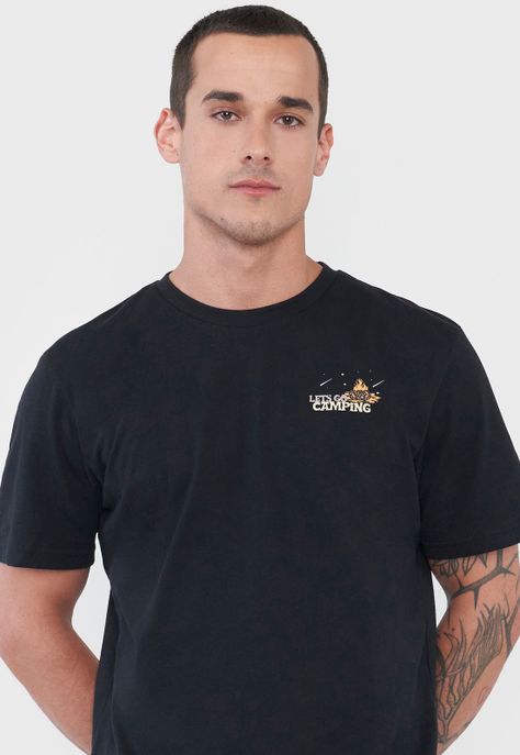 Polera Outdoor Hombre Fun Print I Negro Corona-2