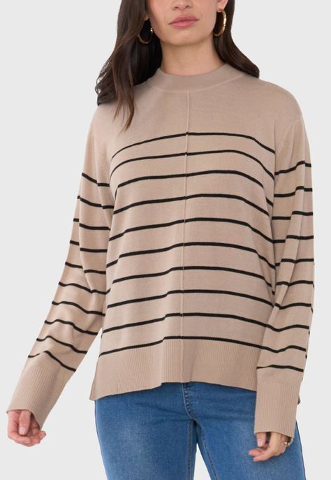 Sweater Mujer Tachas Beige Corona-2