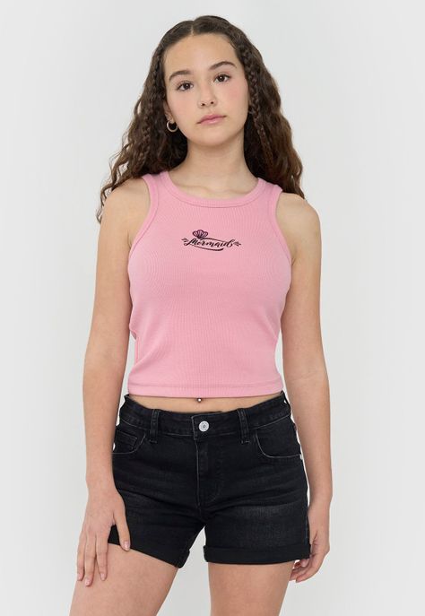 Peto Niña Teen Rib Rosado Corona-0