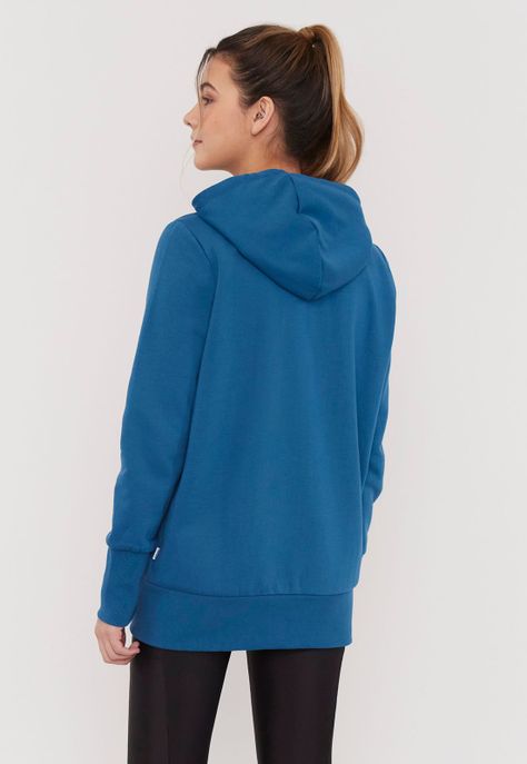 Polerón Mujer Deportivo Cotton Full Zipper Navy Corona-1