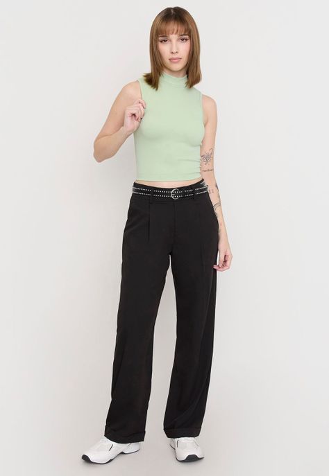 Polera Mujer Sin Mangas Cuello Moc Menta Corona-3