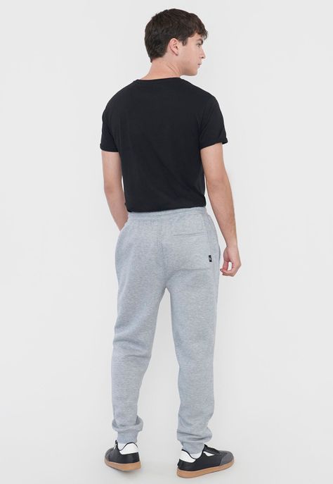 Buzo Hombre Jogger Gris Melange Corona-2