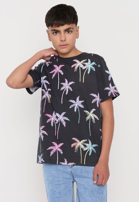 Polera Niño Mc Fullprint Negro Corona-0