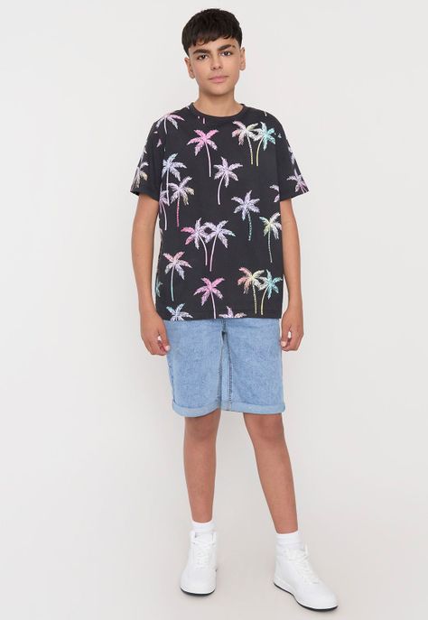Polera Niño Mc Fullprint Negro Corona-3
