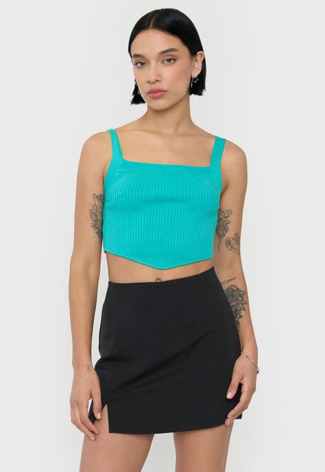 Peto Mujer Tejido Verde Corona-0