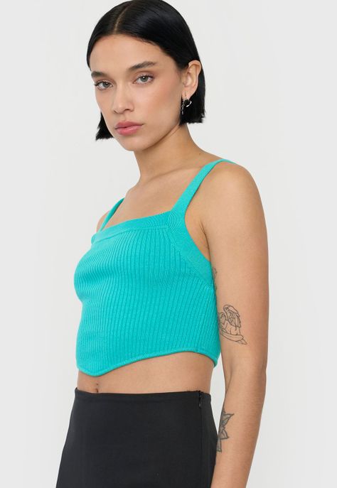 Peto Mujer Tejido Verde Corona-2