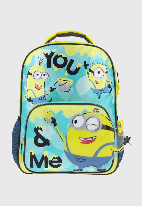 Mochila Minions Verde Agua Corona-0