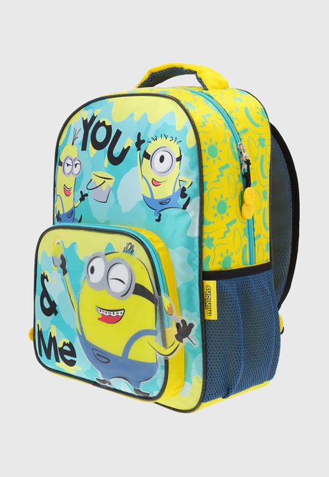 Mochila Minions Verde Agua Corona-1