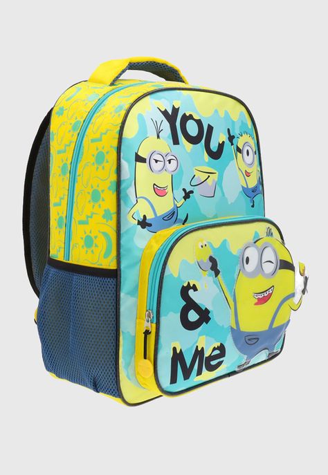 Mochila Minions Verde Agua Corona-2