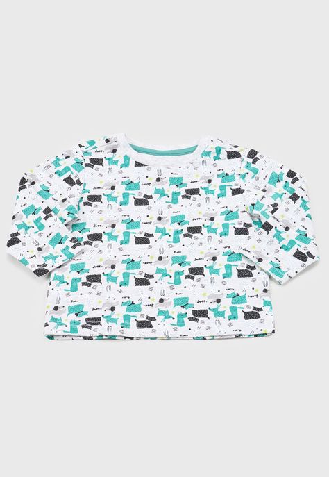 Polera Bebe Niño M/L Fullprint Gris Melange Corona-0