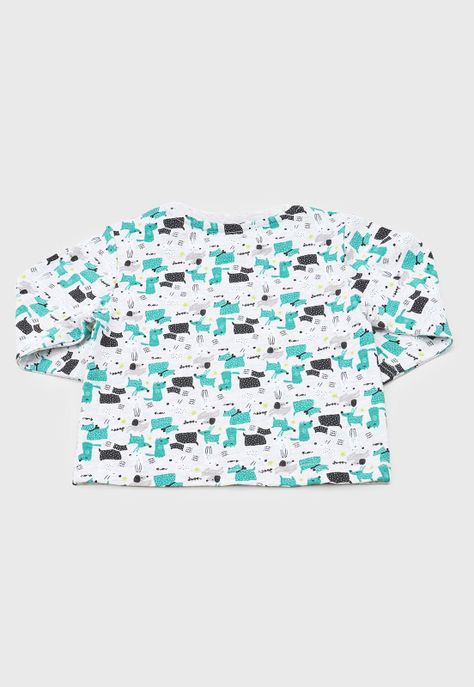 Polera Bebe Niño M/L Fullprint Gris Melange Corona-1