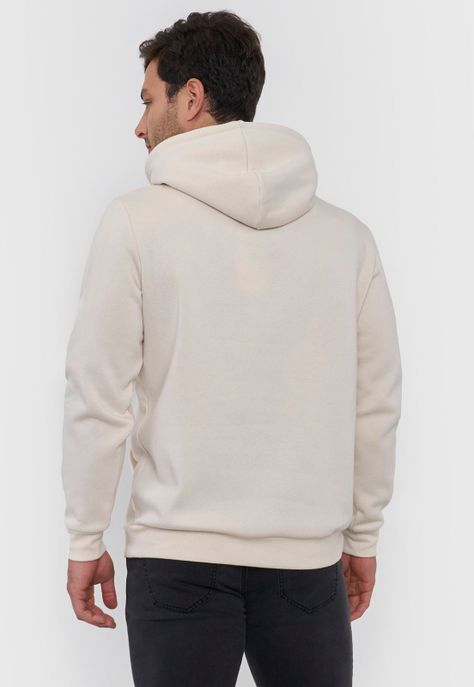 Polerón Hombre Summer Hoodie Ecru Corona-1