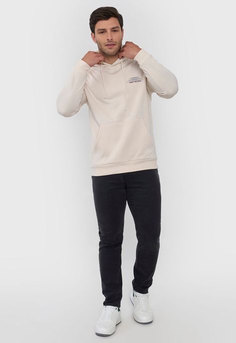 Polerón Hombre Summer Hoodie Ecru Corona-3