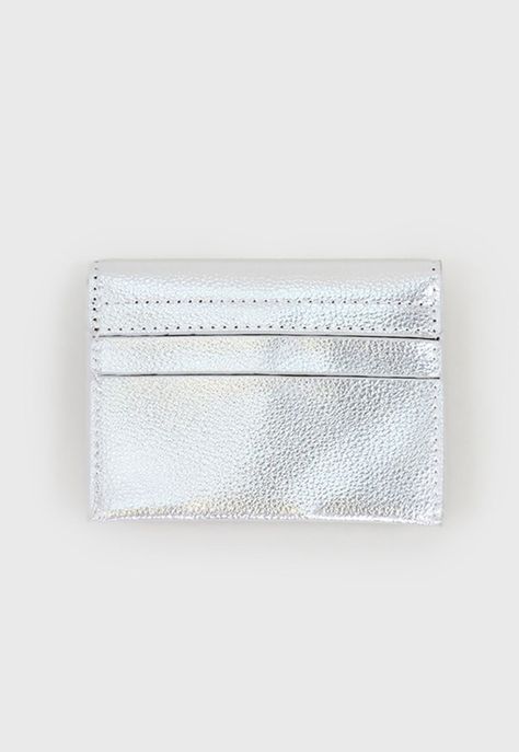 Monedero Mujer Metalizado Plateado Corona-1