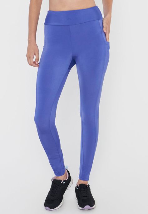 Calza Mujer Deportiva Pitillo Color Lila Corona-1