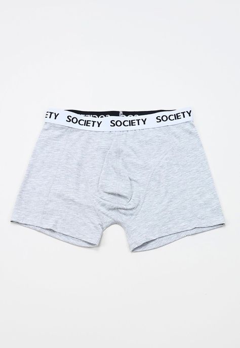 Boxer Hombre Liso Negro/Gris Corona-3