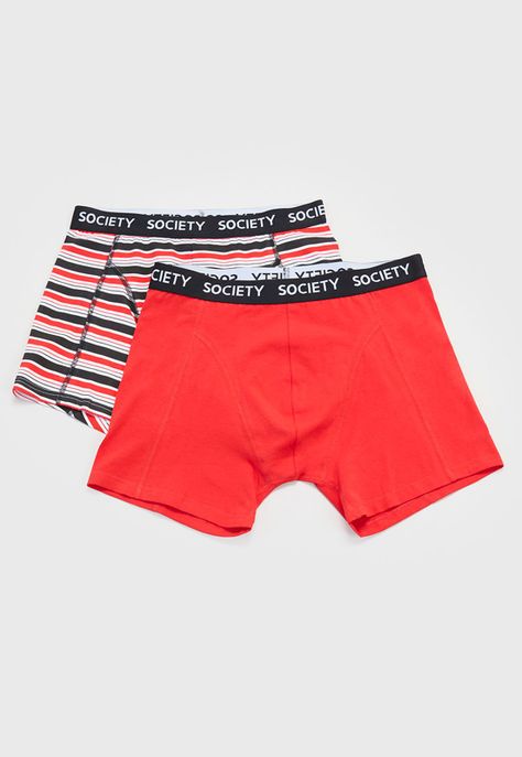 Bóxer Hombre Bipack Mix Líneas Rojo Corona-0
