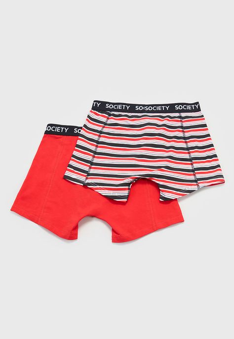 Bóxer Hombre Bipack Mix Líneas Rojo Corona-1