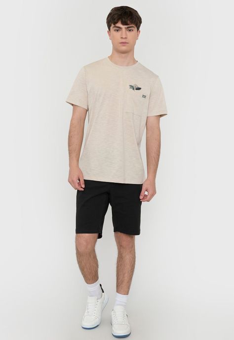 Polera Hombre Fun Bolsillo Ecru Corona-3