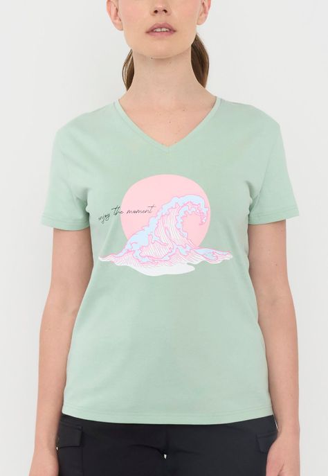 Polera Outdoor Mujer Fun Verde Corona-2