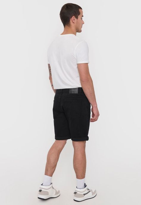 Short Hombre Denim Negro Corona-2