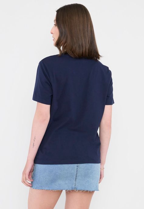 Polera Mujer V-Neck Esencial Azul Corona-1
